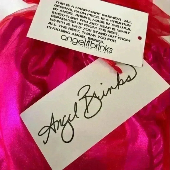 Angel Brinks Women’s Size Medium One Shoulder Draped Mini Dress Vogue Magenta - Picture 8 of 10